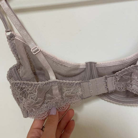 Free People Lace Underwire Bra Gray 32DD - Picture 6 of 9